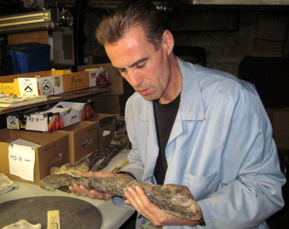 Don Pfister with Campto specimen